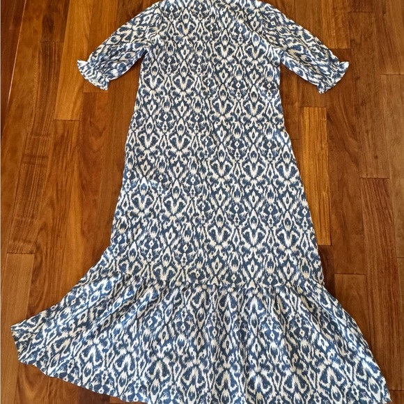 Blue and White Maxi Dress - Picture 9 of 9